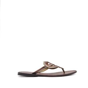 Bottega Veneta Leather Thong Braided Design Sandals 39